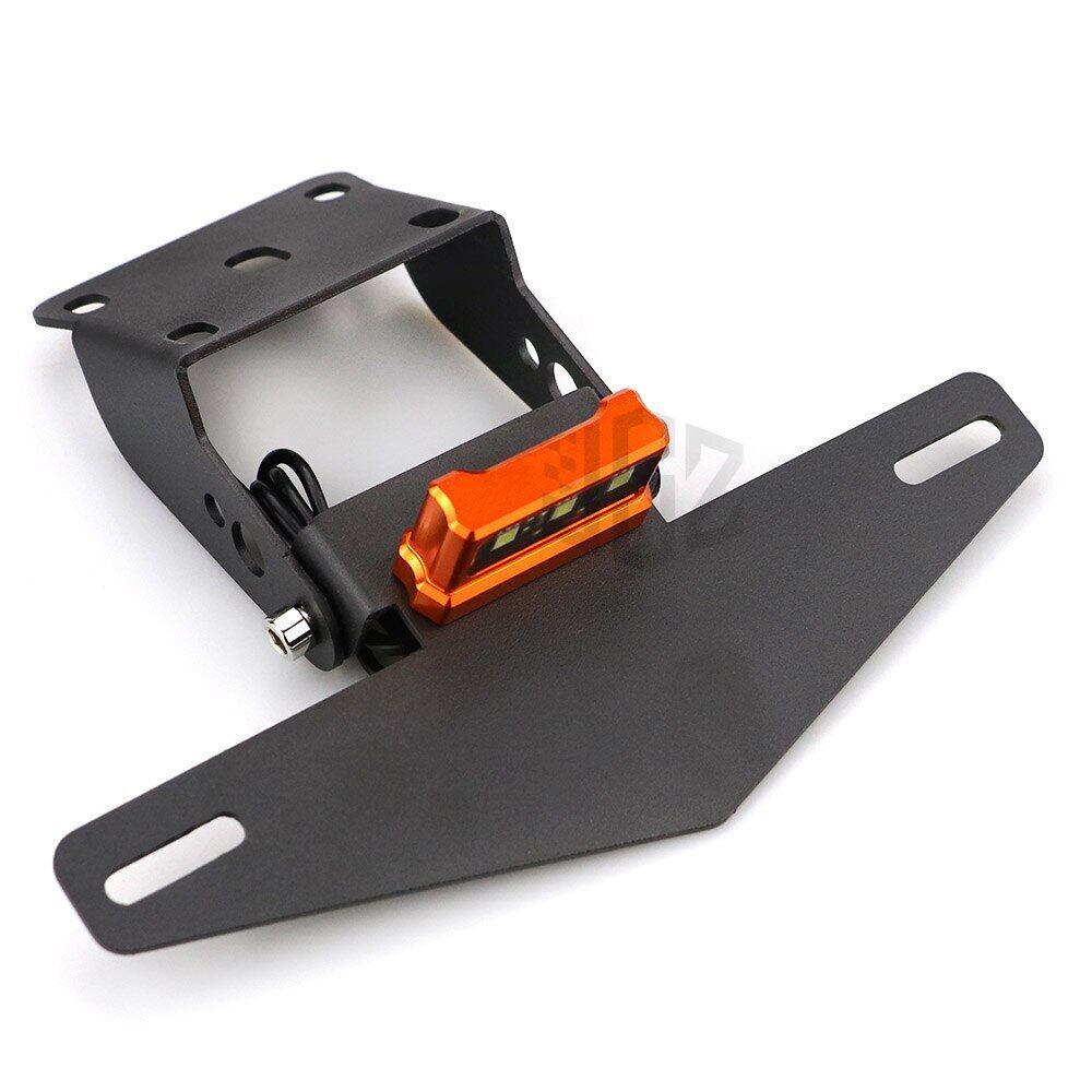 Motorcycle rear license plate tail frame holder bracket with led light for ktm duke 125 250 390 200 2013 - 2016 2017 2018 2019