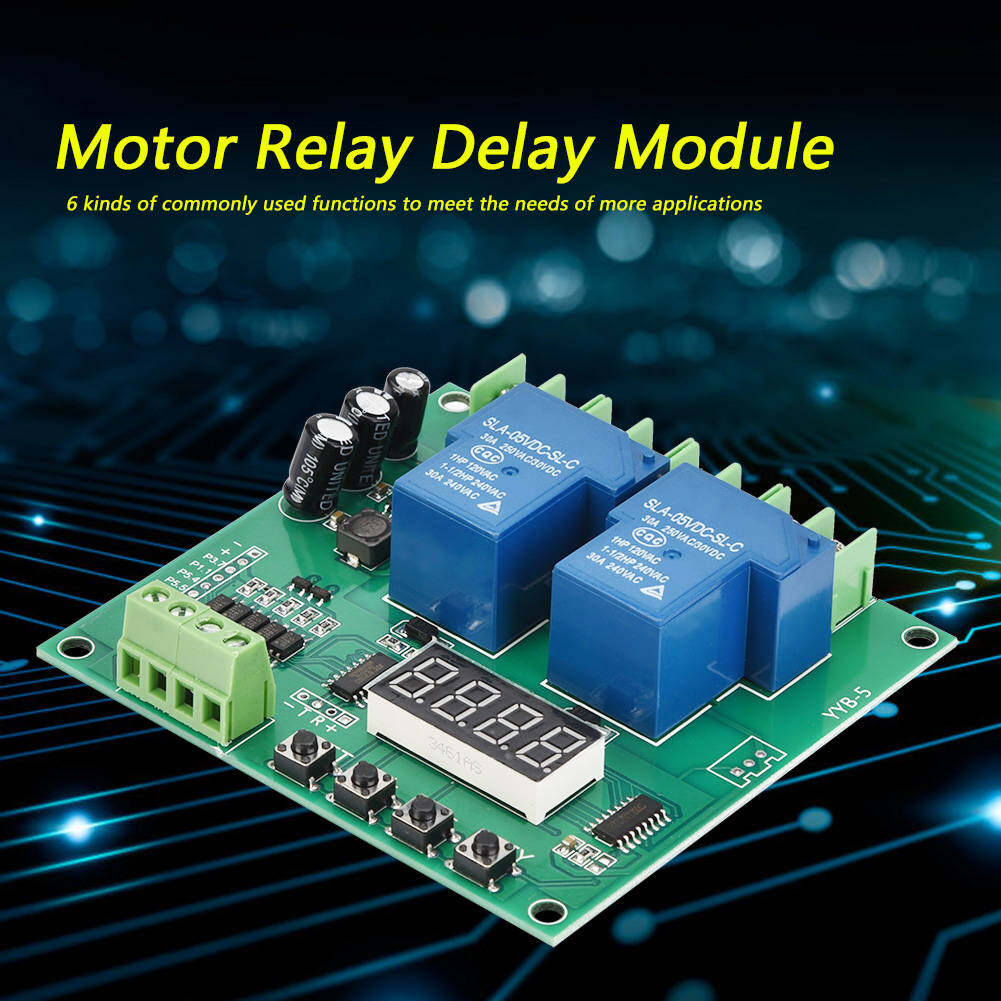 YYB-5 12v 24v Motor Forward Motor Controller / Reverse Control Board Two Relay Delay Timing Cycle Module