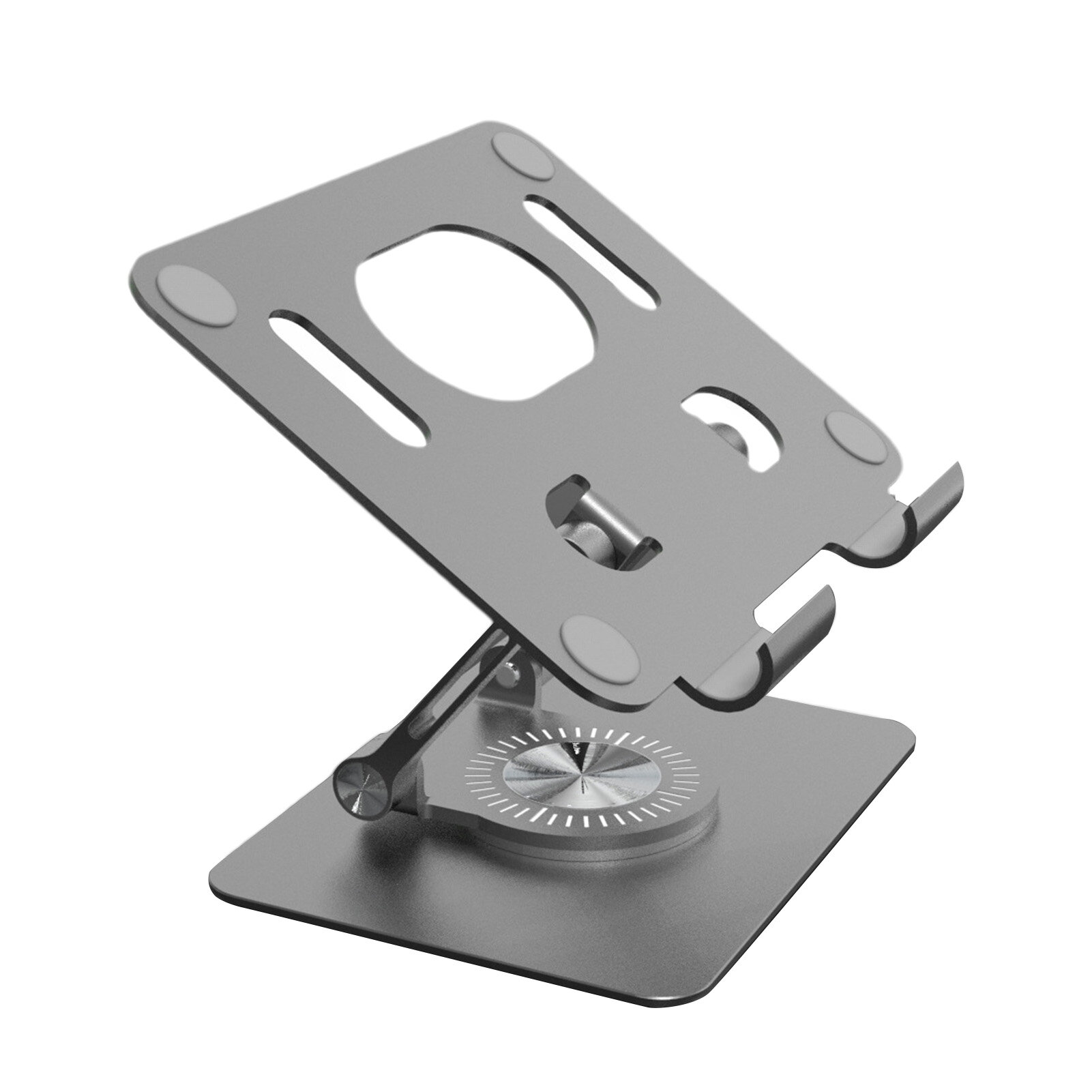 Large Storage Tablet Stand Universal Foldable 360 Degree Rotating Height Adjustable Non-slip Support Portable Tablet Holder Desktop Bracket Home Use Sturdy Tablet Holder