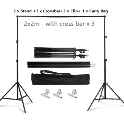 Adjustable Background Banner Support Stand Photo Backdrop Photography Kit Case