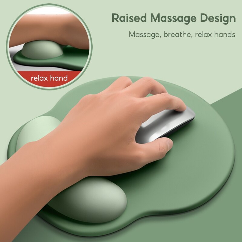 Tbtic đệm cổ tay cầm chuột trò chơi hỗ trợ nghỉ ngơi Ergonomic thoải mái Silicone không trượt mềm mại cho máy tính máy tính xách tay máy tính bảng