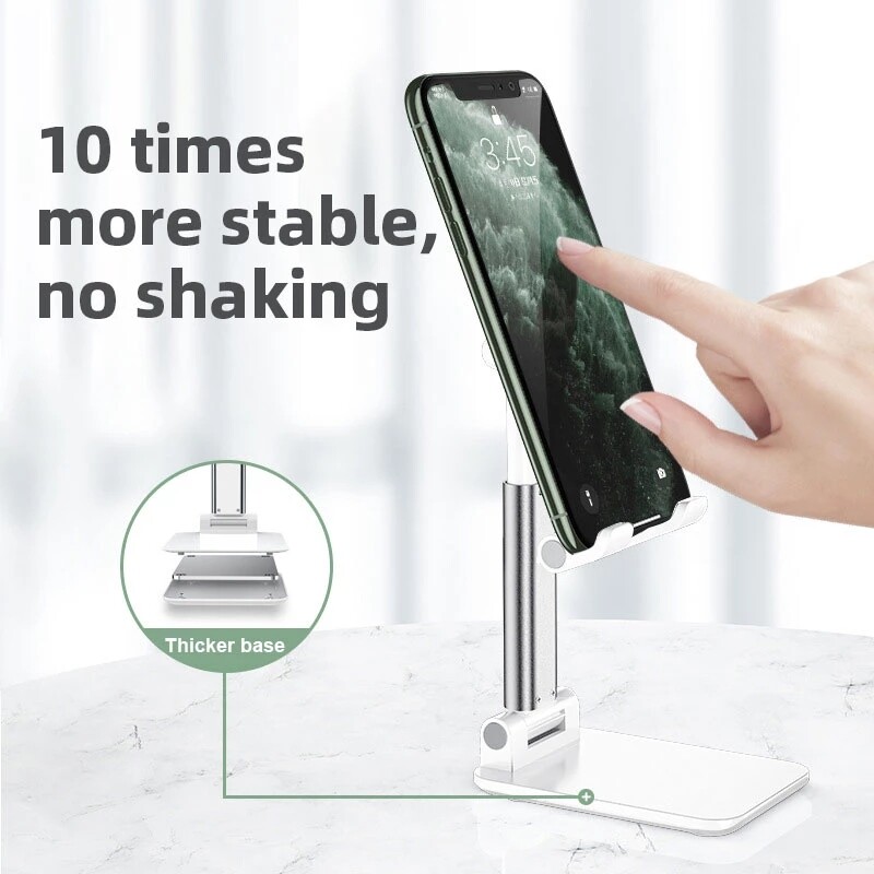 FONIX Universal Phone Stand Tablet Phone Holder Desktop Tablet Holder Table Cell Foldable Extend Support Desk Mobile Phone Holder Stand For Android iPhone iPad Adjustable