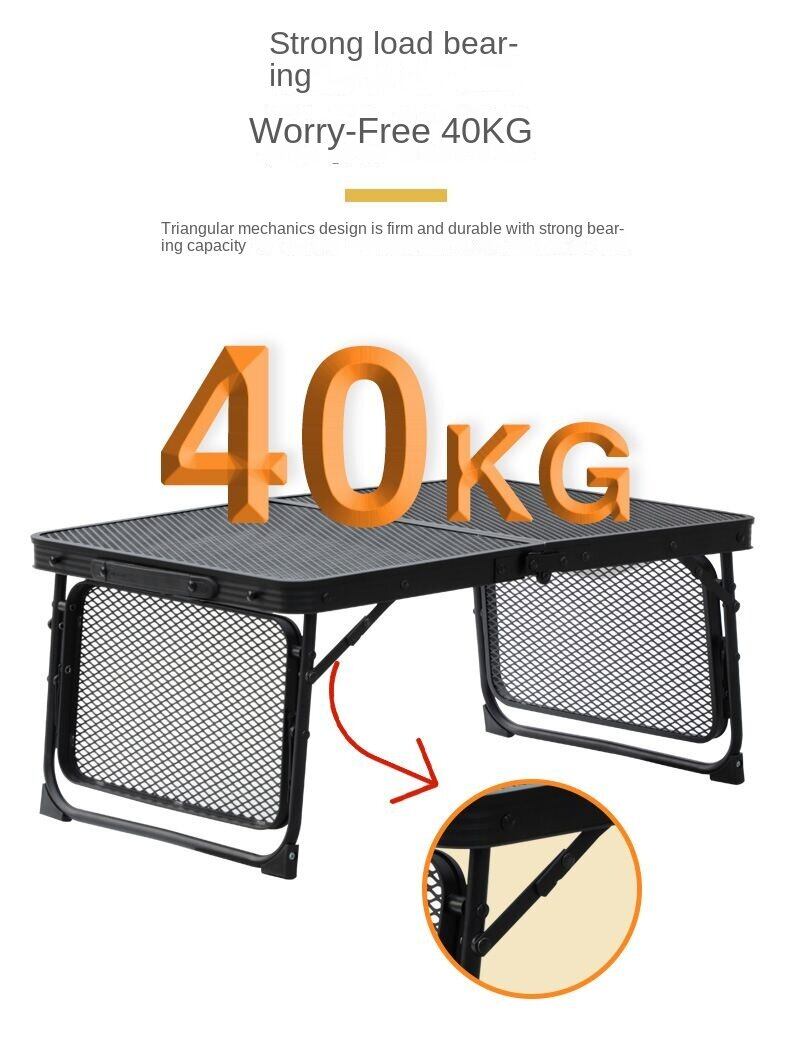 60 - 92CM ngoài trời gấp bảng cắm trại đứng cắm trại di động dã ngoại bảng lửa trại bảng cắm trại với túi xách miễn phí