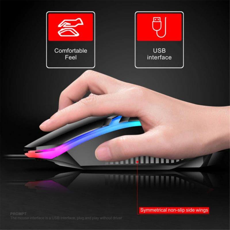 RYRA PT6 Wireless Mechanical USB Wired Keyboard Mouse Set With Rainbow LED Backlight Gaming Keyboard Gaming Mouse For Laptop PC 2023Hot