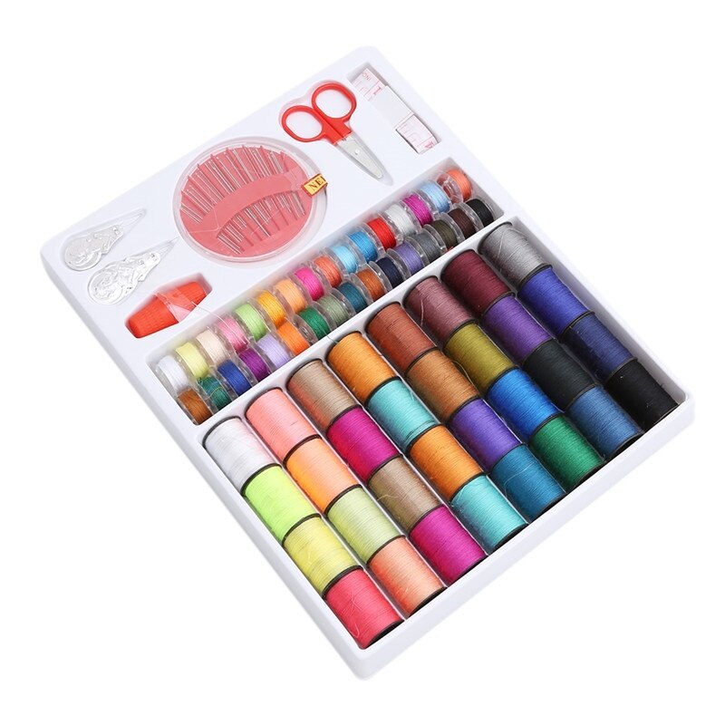 100pcs/set Storage Box Thimble Measure Machine Line Thread Needle Sewing Tools Kit