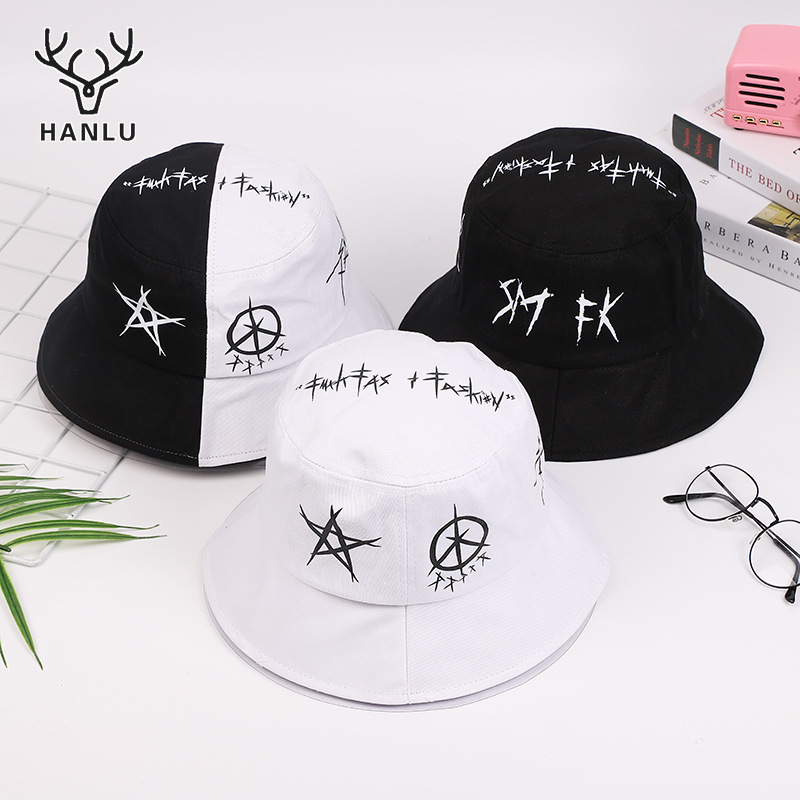 Hanlu Men's Printed Fisherman Sun Hat couple sun hat
