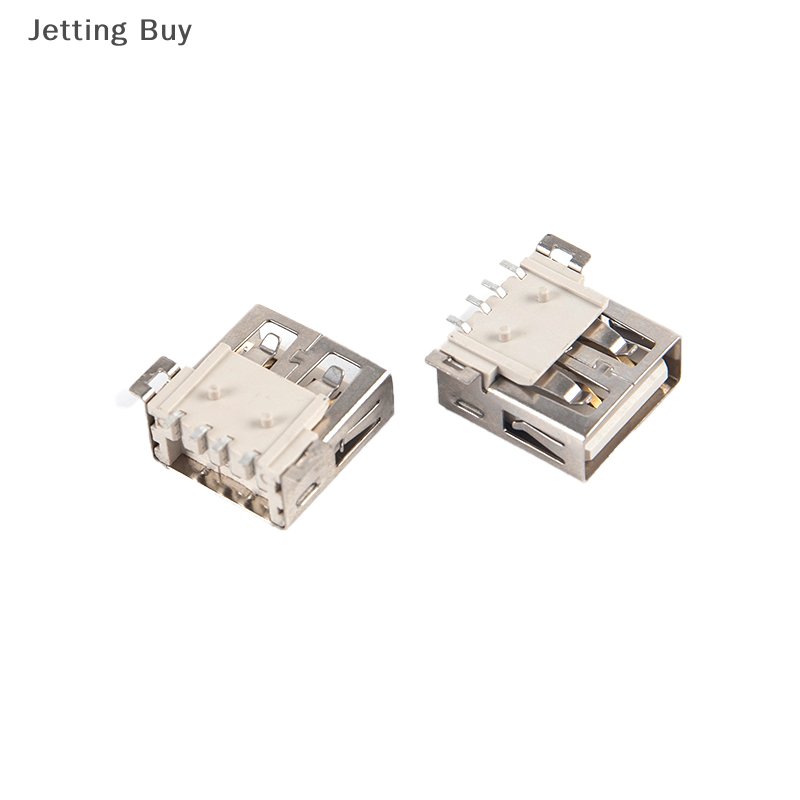 【Jettingbuy】 Flash Sale 10 cái đầu nối giắc cắm Hàn Cổng đầu cái tiêu chuẩn loại USB 2.0 Loại A đầu cắm PCB loại USB-A SMT 4pin
