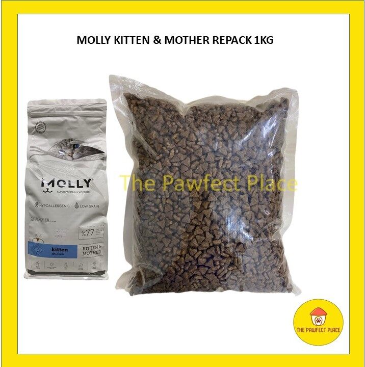 MOLLY SUPER PREMIUM KITTEN & CAT FOOD 1KG REPACK Lazada