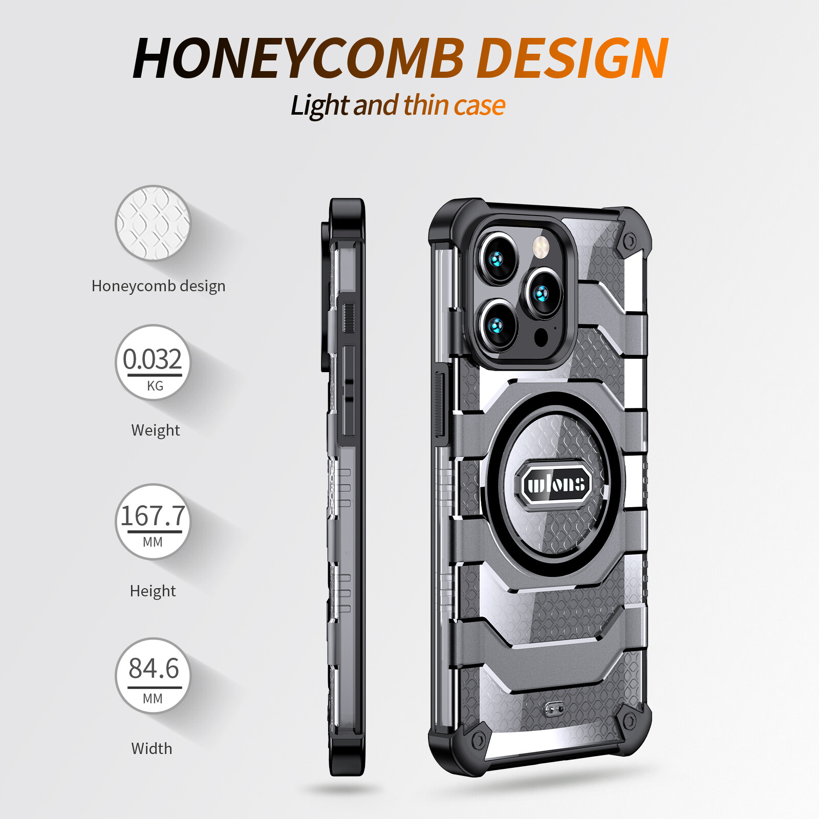 Wlons bậc quân sự bảo vệ vỏ điện thoại cho Iphone 15 Pro Max/iPhone 15 Pro/iPhone 15/iPhone 15 cộng với siêu mỏng, chúng tôi quân sự chứng nhận, Đức nhập khẩu PC, TPU mềm dính MagSafe sạc không dây