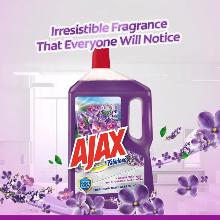 Eliminates 99 9 Bacteria Ajax Fabuloso Lavender Multi Purpose