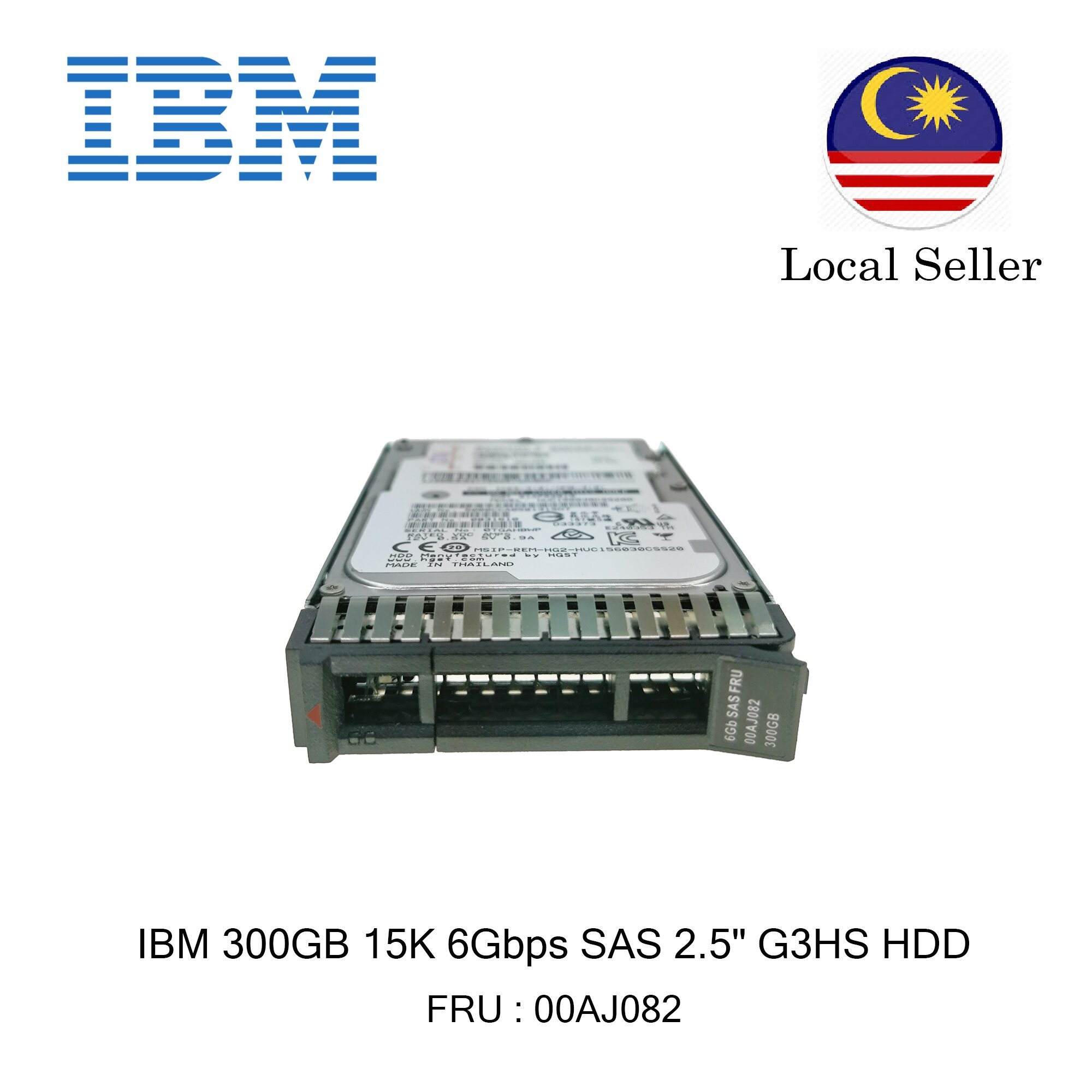 IBM 300GB 15K 6Gbps SAS 2.5 G3HS HDD // 00AJ081 // 00AJ082