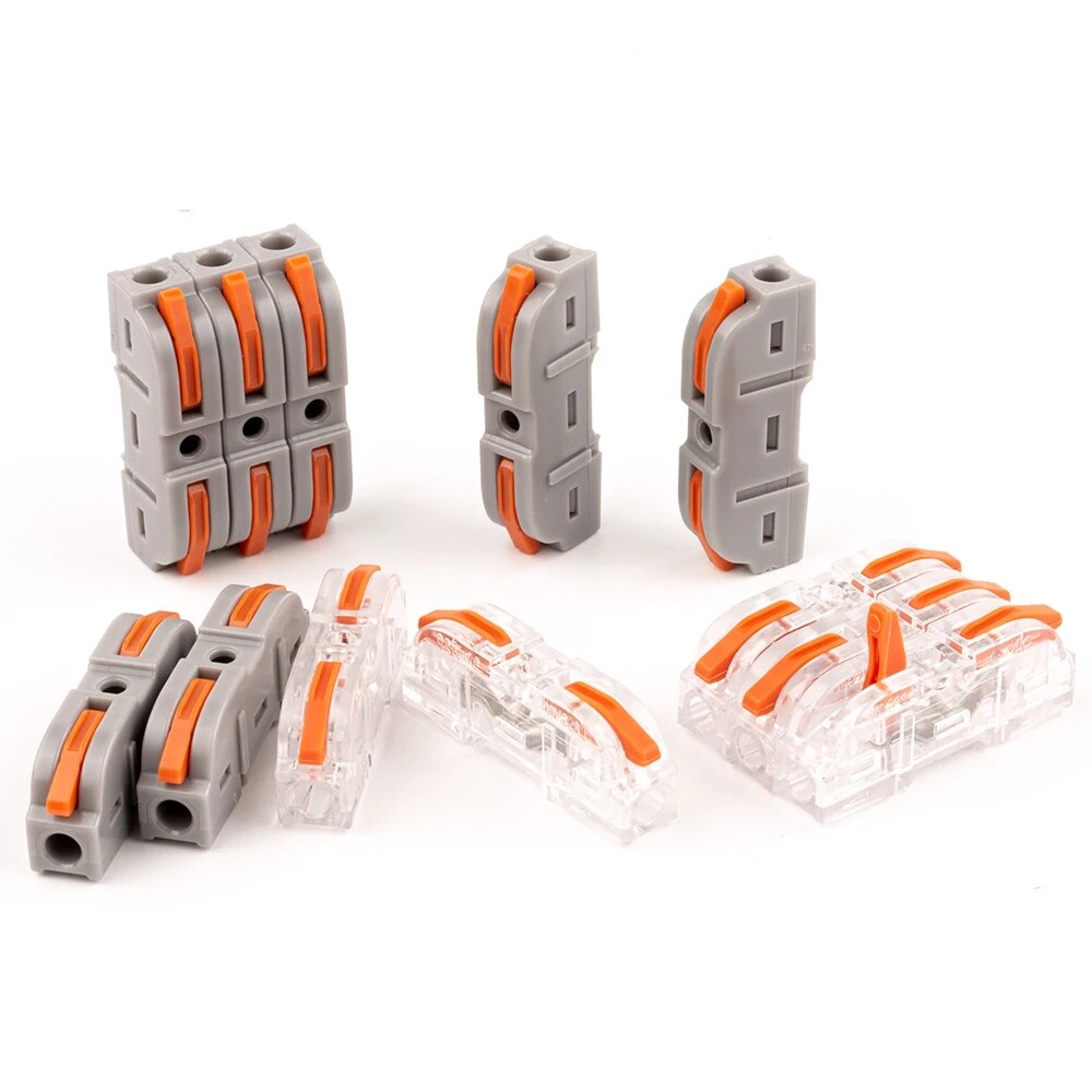 10/5Pcs Quick Wiring Connector Fast Splicing Electrical Connector Multiplex Butt Terminal Universal 1 to 1 Inline Wire Connector