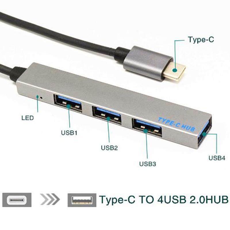 4 In 1 USB 3.1Type-C To HUB For Macbook Pro Mobile Phone Laptop