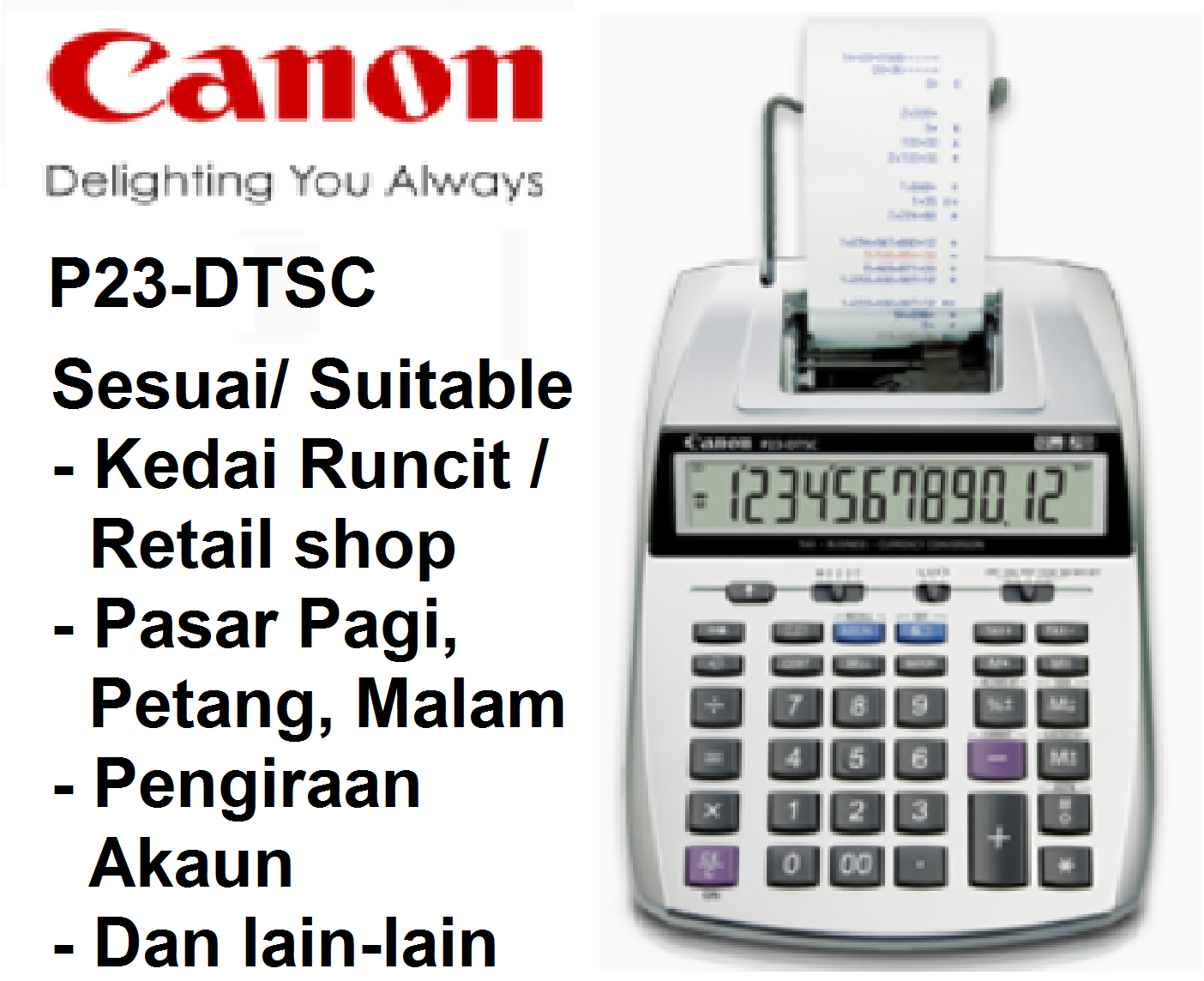 Calculator With Receipt Printer