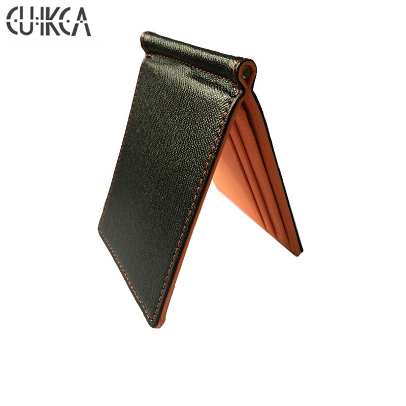 CUIKCA Fashion RFID Wallet Women Men Mini Ultrathin Leather Wallet Slim Wallet Coins Purse Credit ID & Card Holders Card Cases