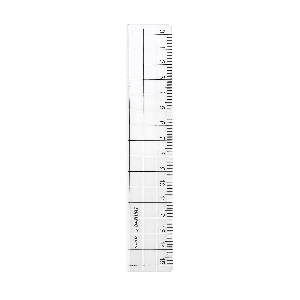 20/18/15cm Clear Measurement Straightedge Ruler Hard Plastic Simple Transparent Rulers Student Supplies School Office Stationary
