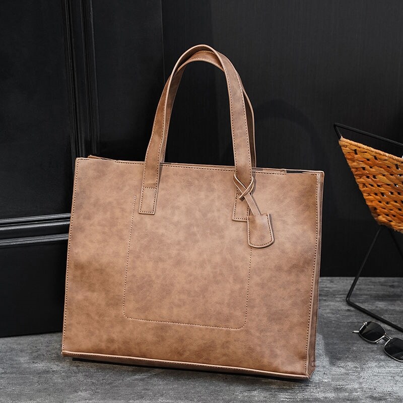 ♠☈✴ Handbag male cross section han edition men's bags tote bags tide restoring ancient ways men shoulder bag joker inclined bag computer bag
