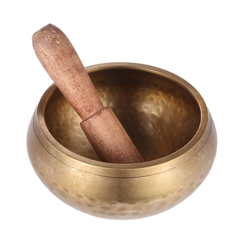 Bát Hát Bằng Kim Loại Chuông Tây Tạng Tinh Tế 2.8 Inch Với Tiền Đạo Cho Phật Giáo Thiền Định Chữa Bệnh Thư Giãn Yoga