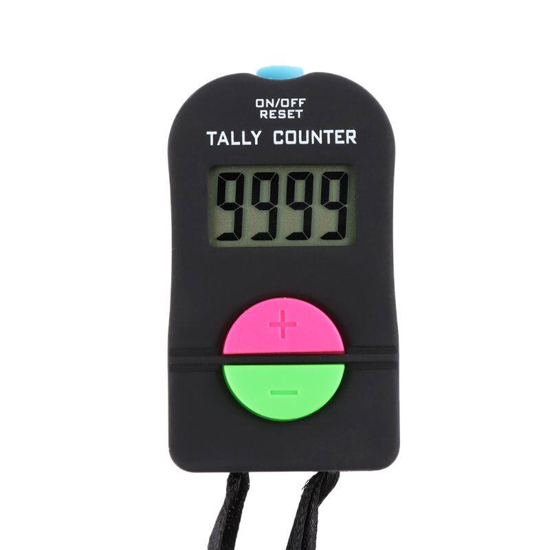 ✪【Fine5-Store】【Available】 Electronic Hand Clicker Counter 0-9999 Digital Tally Counter LCD Display Compact