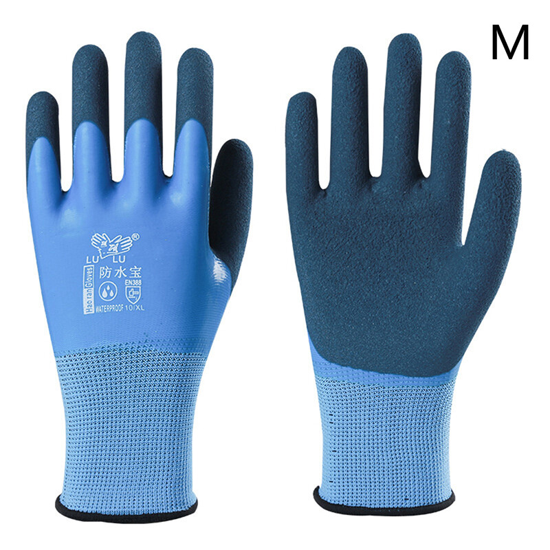 HH Latex Water Resistant Fully Coated Nylon Gloves Cold Resistant Gardening Gloves
