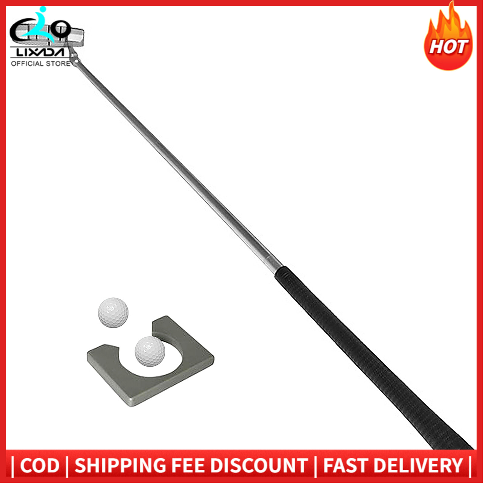 Golf Putting Set with Golf Putter 2 Golf Balls Golf Putting Cup for Travel Indoor Golf Putting Practice Portable Golf Putter Kit Fits for Right Handed