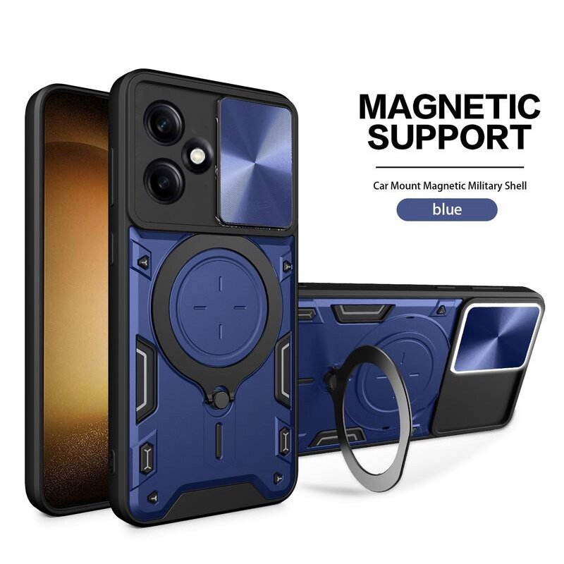Phone case for realme c63 c61 c51s note 50 realme c53 c53nfc c 53 narzo n53 realmec53 4g 2023 luxury shockproof bumper car stand holder bracket tpu slide window camera protect casing back cover