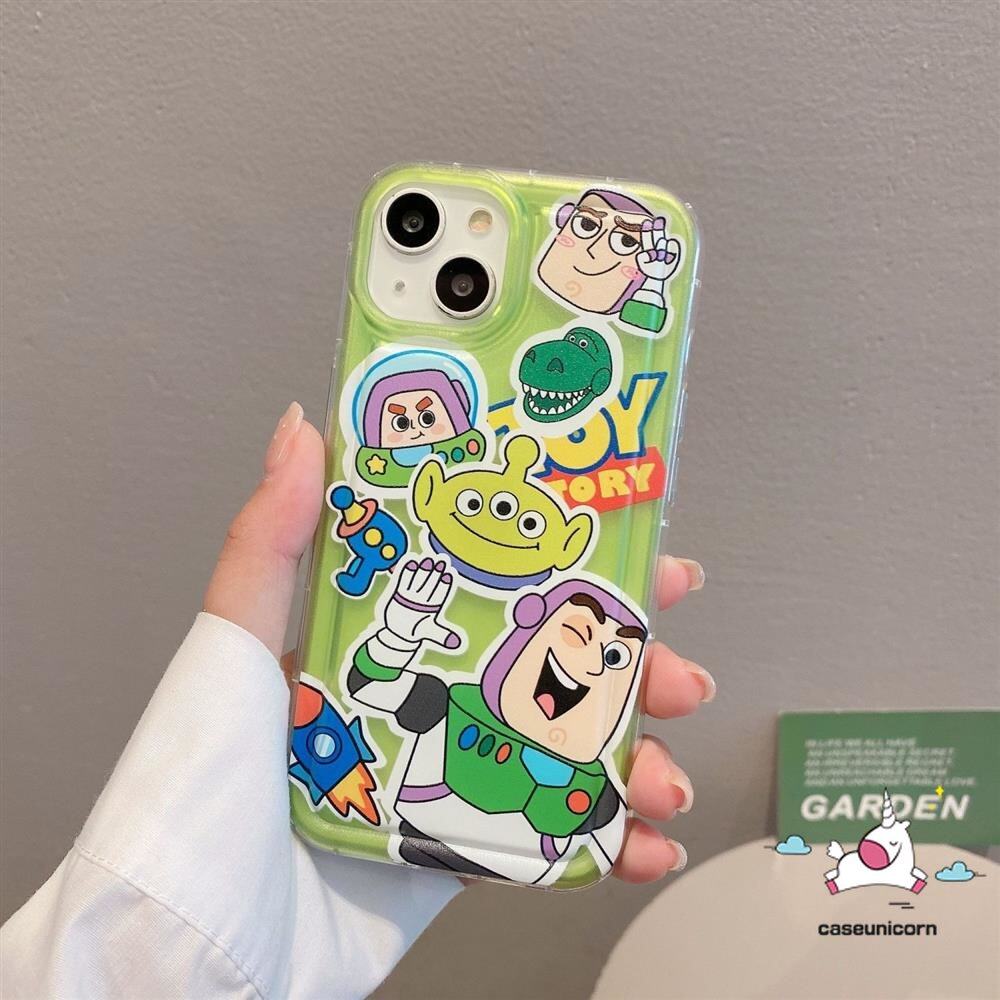 Tương Thích Cho Iphone 7 8 6 6S Cộng Với 11 14 13 12 Pro Max XR X XS Max hoạt hình dễ thương Dâu Tây Gấu Lotso Buzz Lightyear mềm TPU silicon chống sốc đệm khí Trường Hợp