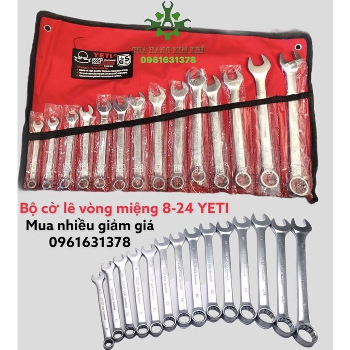 Bộ cờ lê yeti 14 chi tiết từ 8 đến 24