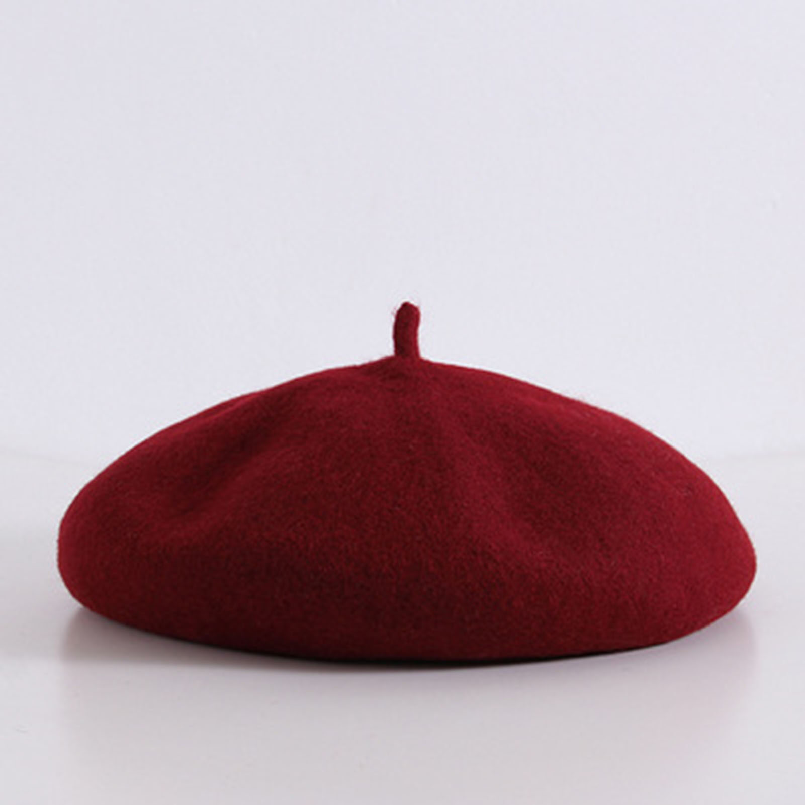 Beret Hat Solid Color Classic Stretchy Casual Plain Keep Warm