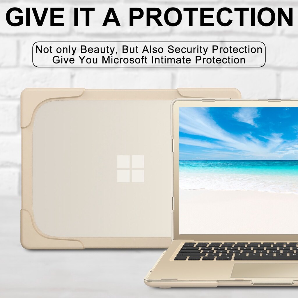 Transparent Heavy Duty Hard Shell Case for Microsoft Surface Laptop 4 / 3 15" with Metal Keyboard,Protective Cover with Kickstand for Surface Laptop 4 / 3 15 inch 2021