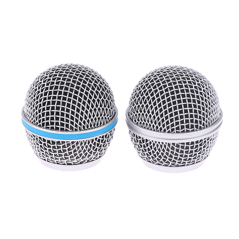 Lofty White Microphone Replacement Head Steel SM58 Mesh Handheld Microphone Grill Mesh Head