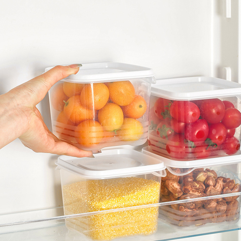 Houseeker Kitchen Storage Box Fruit Food Sealed Container Refrigerator Frozen Meat Compartment Case Freezer Fresh-Keeping Box Organizer