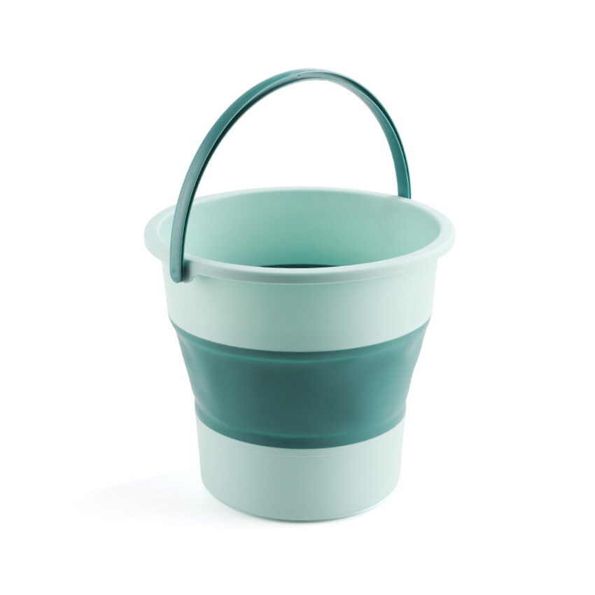 4.6L Silicone Bucket for Fishing Promotion Folding Bucket Car Wash Outdoor Fishing Supplies Square Bathroom Kitchen Camp Bucket