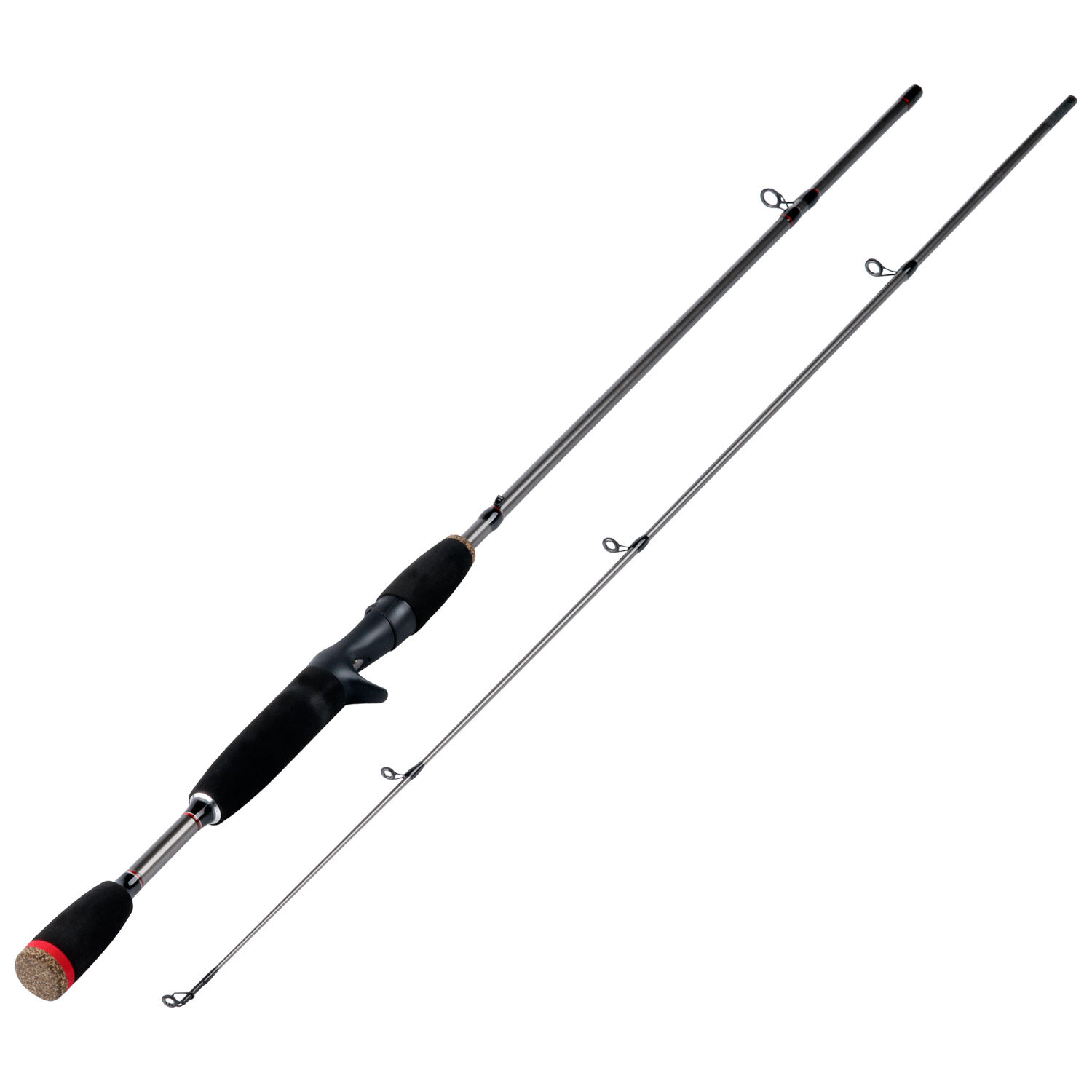 Sougayilang 2 Sections Cheap Fishing Rod Spinning and Casting 1.8 m 6 FT Medium Power Fishing Rod with Cork Handle Fishing Pole.