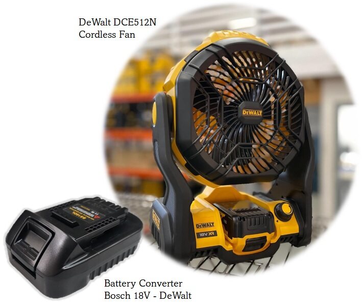 DEWALT 18V XR IP54 CORDLESS JOBSITE FAN DCE512N COME WITH BOSCH