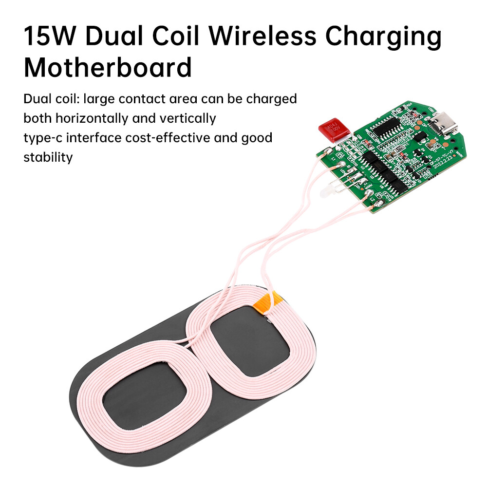 [100% original] Aideepen 15W High Power Wireless Charger Module Wireless Charger Transmitter Module PCBA Board Coil Support PD Fast Charging