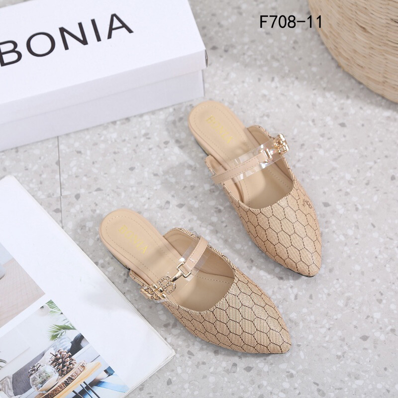 Women's Bonia Mules Flat Shoes HBF708-11 | Lazada