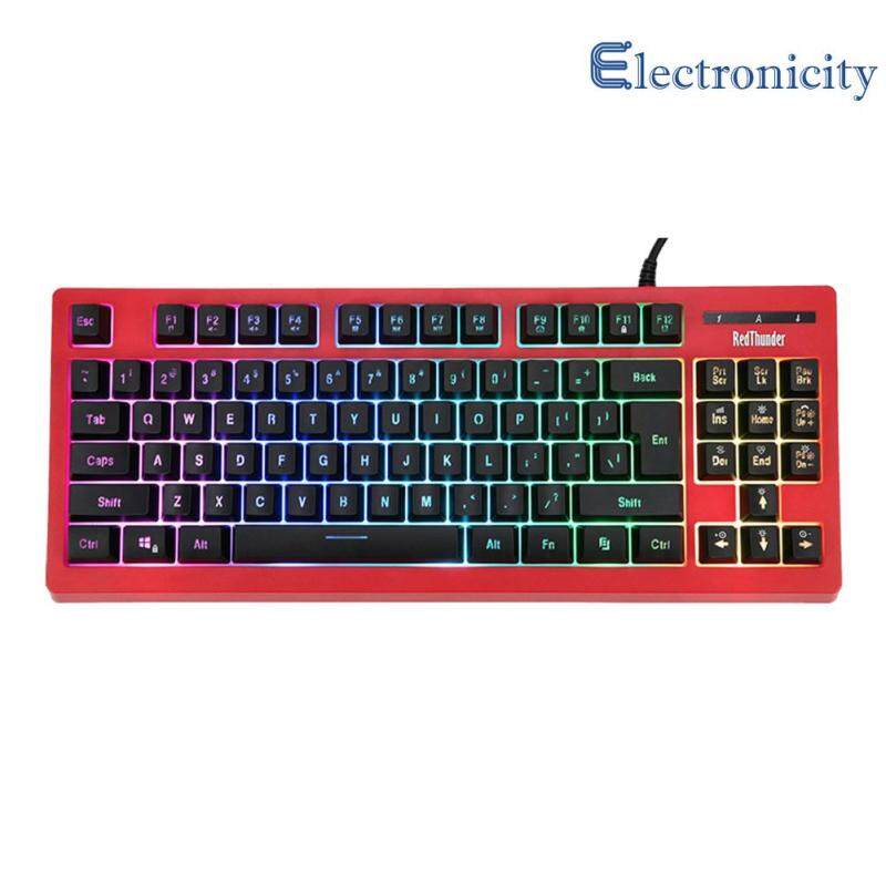 Mechanical Feel Wired Keyboard 87 Keys RGB Backlit Gaming Keyboard for PC Gamer Computer Accessories Singapore
