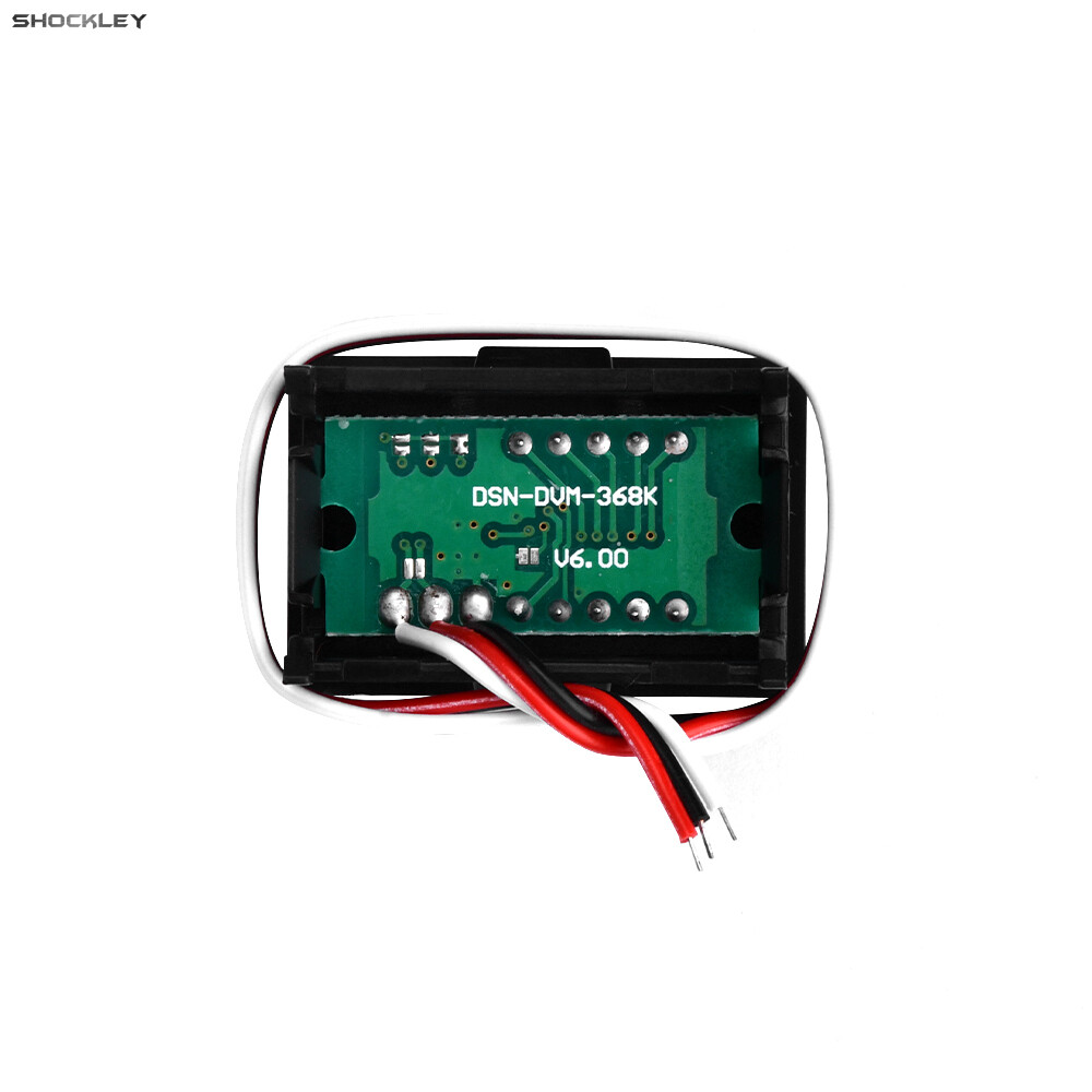 Shockley 0.36 inch DC 3-30V vôn kế kỹ thuật số vôn kế đo Màn hình LED 3-dây vôn kế cho xe động cơ đế gắn bảng