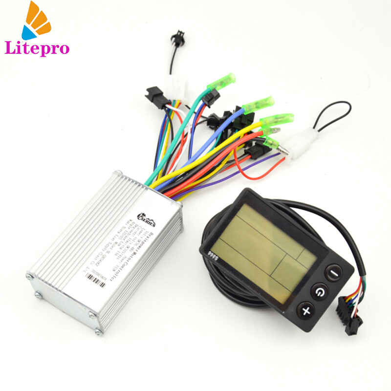 Brushless Electric Bicycle Controller DC24-48v 350w Motor Controller E-bike Brushless Speed Controller Lcd Display