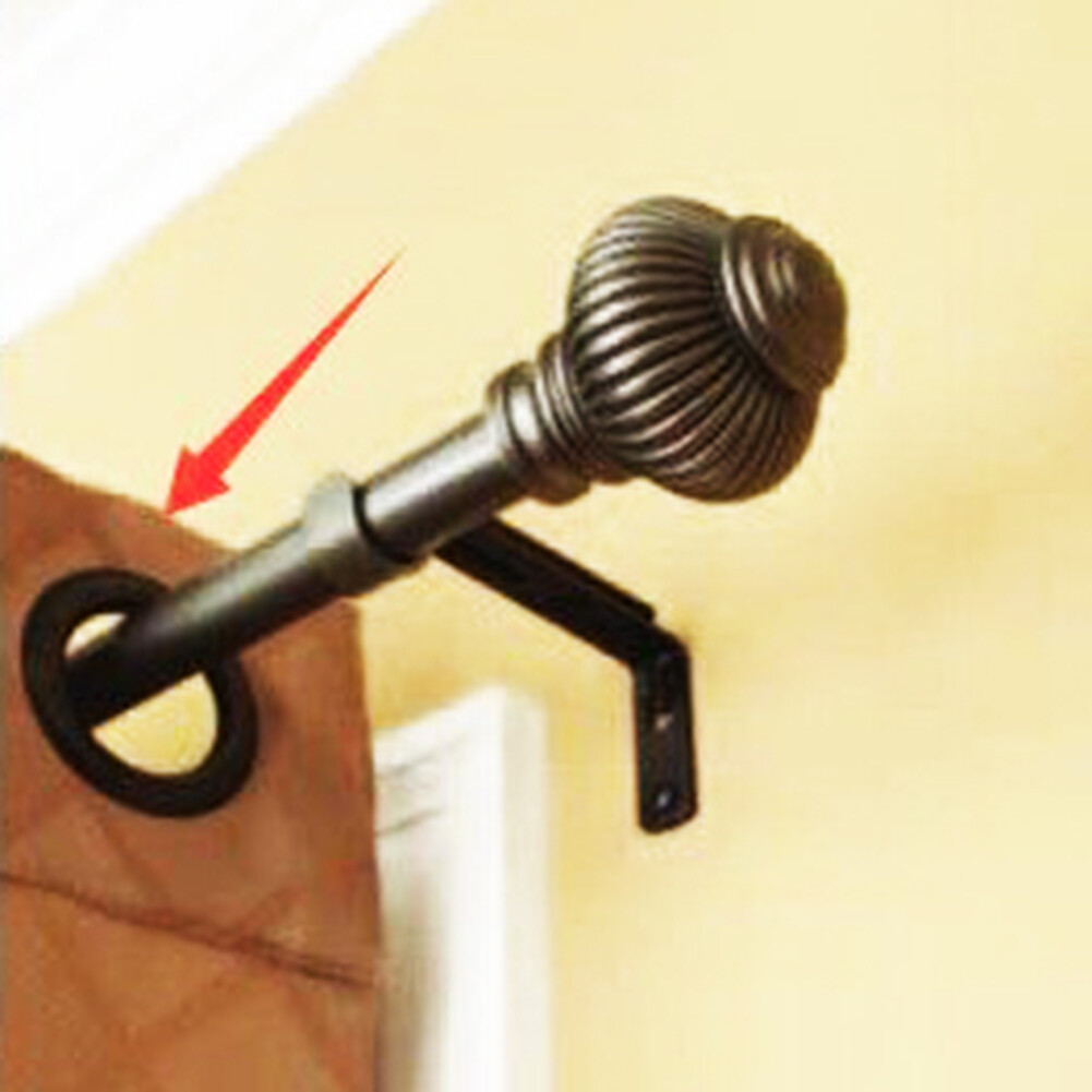 Cerdars Mandari adjustable iron window curtain rod holder fix hook curtain rod bracket