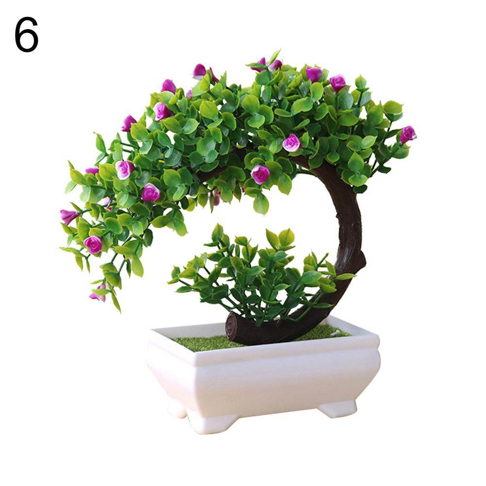 Sanwood® Artificial Plant Bonsai Fake Flower Potted Ornament Home Hotel Garden Decor Gift