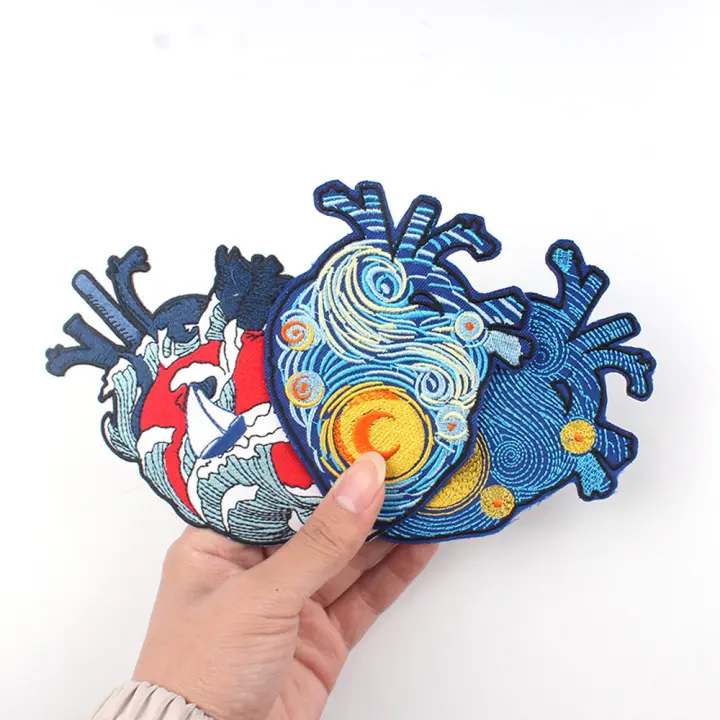 Embroidered Fabric Printing Van Gogh Badges For Cloth Bag T Shirt Clothes Patch Applique Iron On Patche Heat Transfer Sticker Lazada Singapore