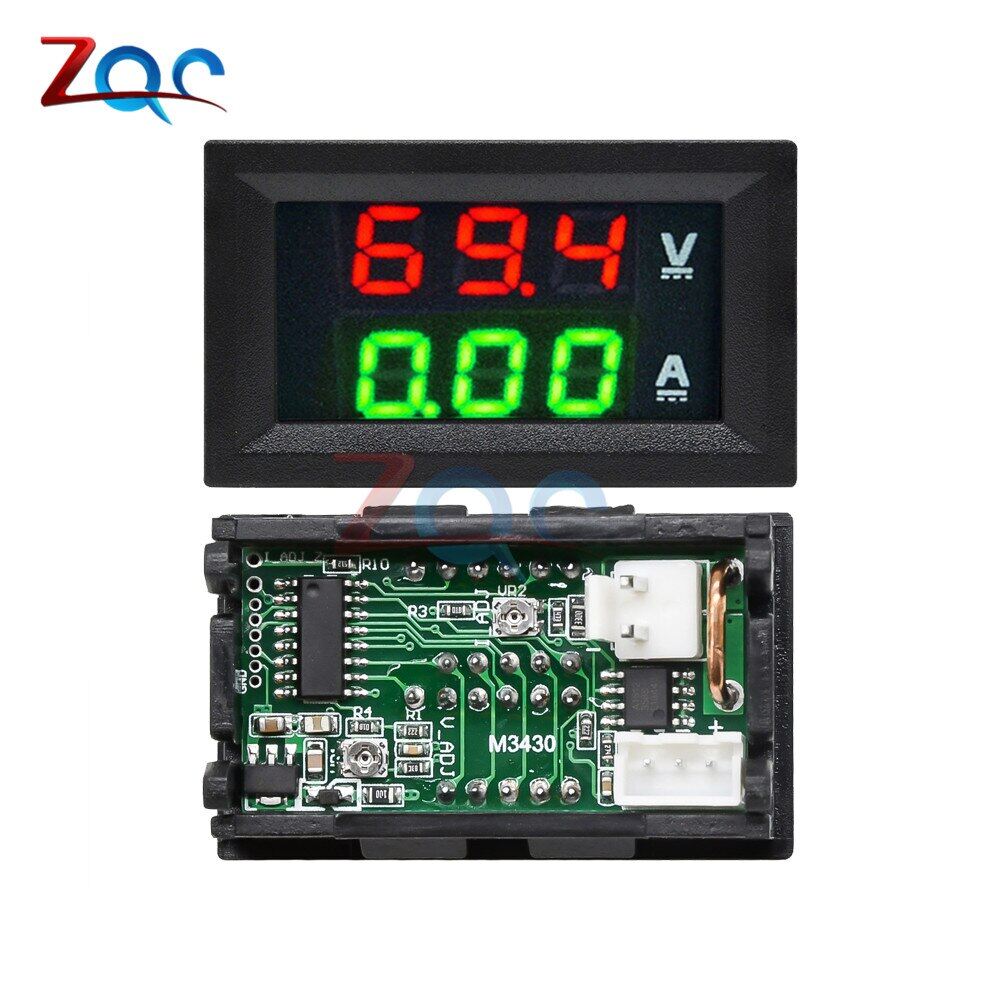 0.28" Mini Dual Digital Voltmeter Ammeter DC 100V 10A Panel Amp Volt Voltage Current Monitor Meter Tester Detector for Car Auto