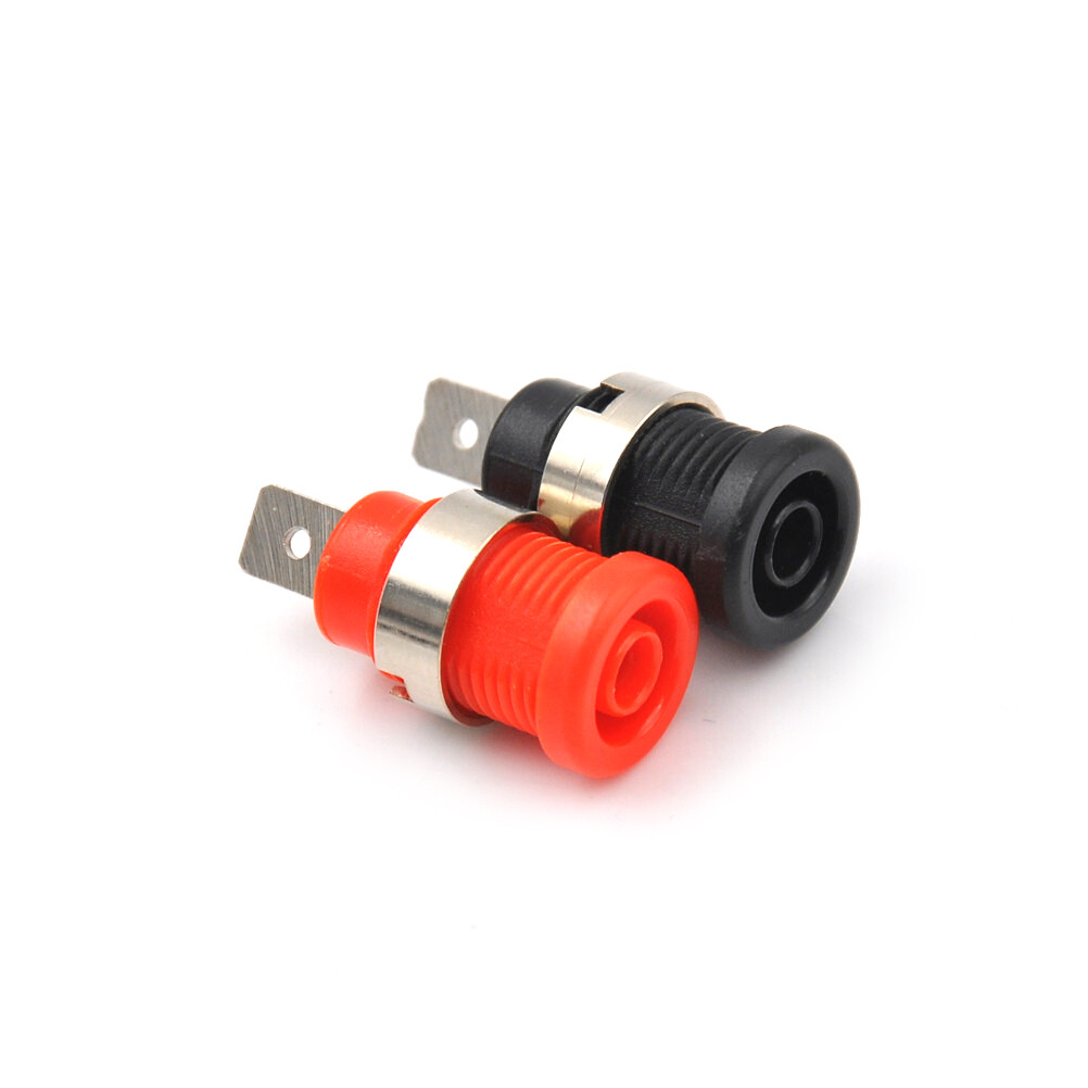 Fkend 10 Cái Đầu Cắm Giắc Cái Hình Quả Chuối 4Mm Chốt Gắn Bảng Điều Khiển