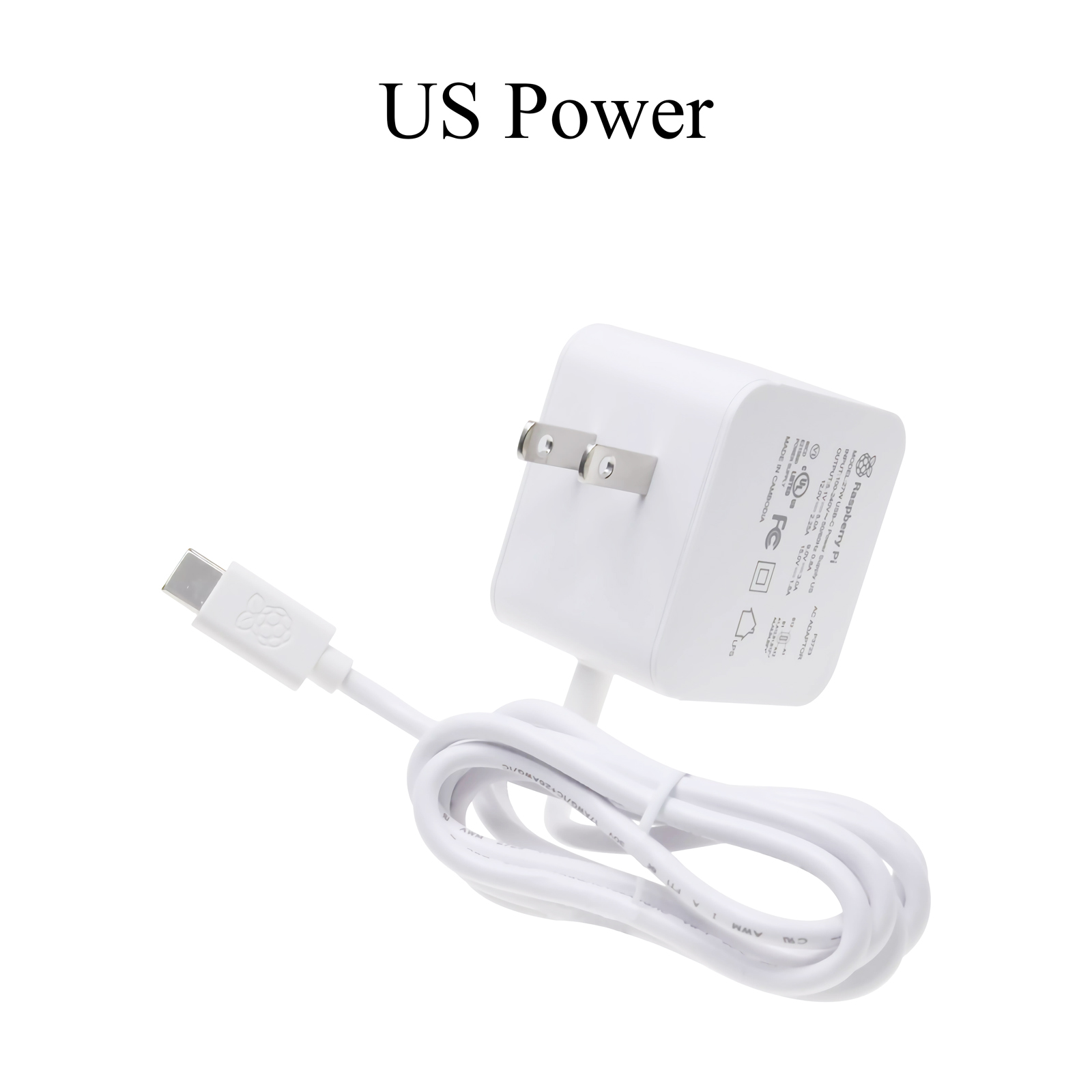 Original Raspberry Pi Power Supply 5.1V 5A Adapter 27W USB-C Support PD ...