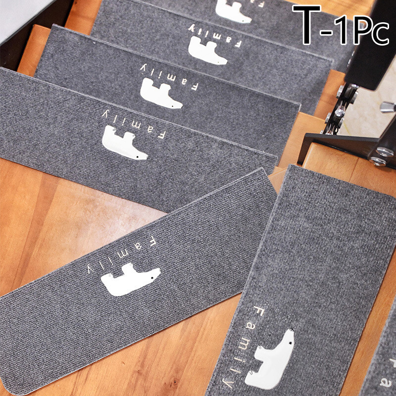 Jhj0  1PC 55x22 High Quality Non-Slip Stair Mats Protection Cover  Luminous Self-adhesive Safety Pads Creative Home Decoration