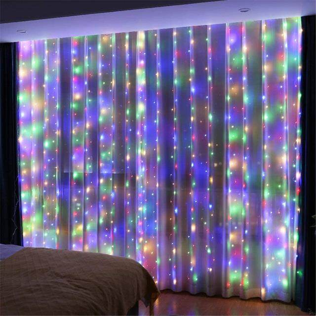 3M Curtains LED Lights Holiday Lighting Fairy Lights New Year 39;s Decor Aesthetic Room Decor for Wedding Cristmas Decoration 2022