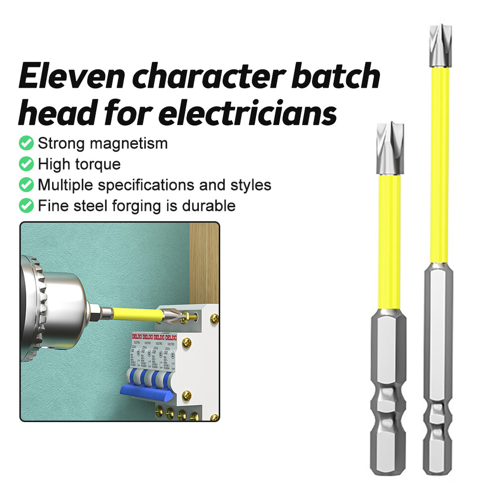 Voktta Kính thiên văn phần an toàn Bit Cross Screwdriver Bit Hex Shank Screwdriver Bit