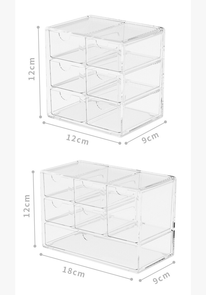 Desktop cabinet storage box transparent drawer-type separated pen container student office desk stationery storage box rack
